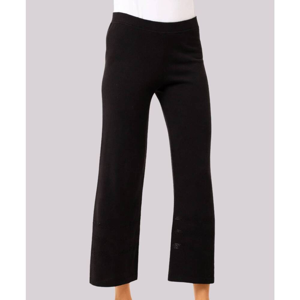 NEW ANGEL APPAREL crochet inset knit pants in black